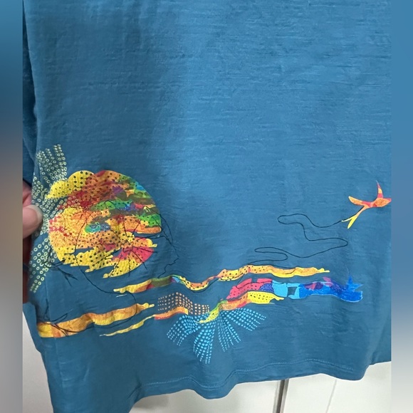 Ibex Blue Merino Wool Base layer Quarter Zip Hiking Outdoor Size Small - Picture 4 of 12